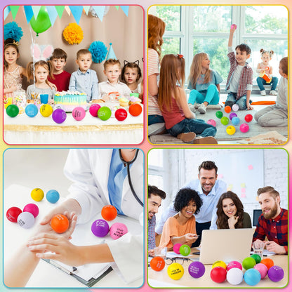 SHQDD Stress Balls for Adults, 100PCS Foam Stress Relief Toys for Kids & Adults, Bulk Squeeze Balls for Office Relief Employee Appreciation, Classroom Prizes, Student Gifts, Perfect Party Favors