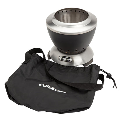 Cuisinart Cleanburn Smokeless Tabletop Fire Pit, 7.5” Lightweight Portable Smokeless Fire Pit with Removable Base for Ash & Carry Bag, Small Outdoor Heater for Patio, Camping & RV, Portable Heater