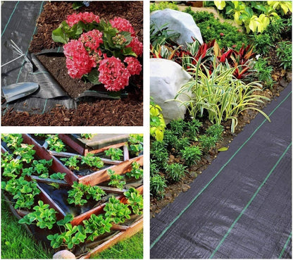 Groweco Weed Barrier Landscape Fabric Heavy Duty 3FT x 100FT Garden Fabric Weed Mat Ground Cover,Weed Barrier Fabric Gardening Mulch,Landscaping Fabric Weed Blocker,Weed Cloth Garden Bed Cover