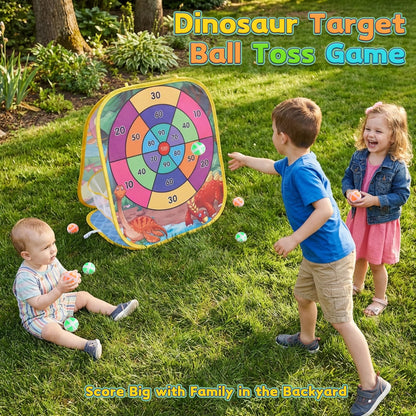 Dinosaur Bean Bag Toss Game: Outdoor Toys Cornhole Board for Kids Toddlers, Party Activities Carnival Outside Yard Backyard Beach Games for Kids Boys Toddlers Ages 3 4 5 6 7 8 Year Old Birthday Gifts