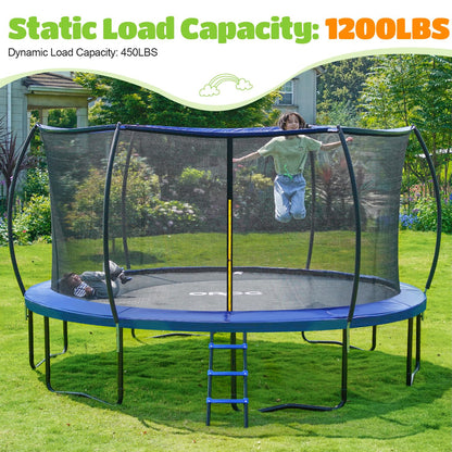 ORCC Kids Trampoline, 1200LBS Weight Capacity Outdoor Trampoline 16 15 14 12 10 8FT Yard Trampolines for Kids Adults
