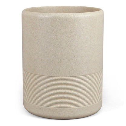YMXYJM Modern Resin Trash Can Bin, Wastebasket for Bathroom, Kitchen, Office, Home, Beige