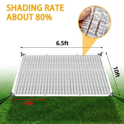Aluminum 90% Shade Cloth - for Cars,Mesh Tarp for Greenhouse Patio Sun Shade - for Cars