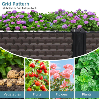 Large Planters for Outdoor Plants - Deepened 20" H, Raised Beds for Gardening Self Watering, Elevated Planter Box with Legs, Rectangular Garden Planters for Outdoor Plants Flowers, 62.9"L x 15.7"W