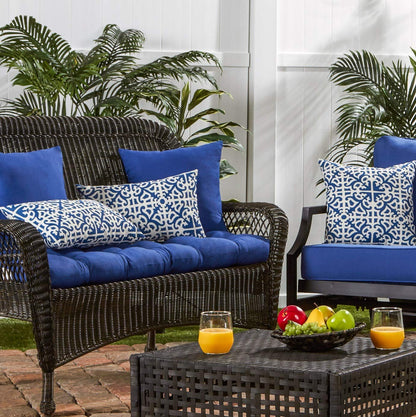 Greendale Home Fashions 44-inch Outdoor Swing/Bench Cushion, Blue