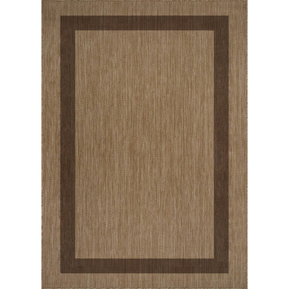 CAMILSON Outdoor Rug 9x12 - Large Modern Outside Rugs for Patios Porches Waterproof Durable Washable Non-Shedding, Easy-to-Clean Indoor Outdoor Area Carpet (9 x 12, Bordered - Jute)