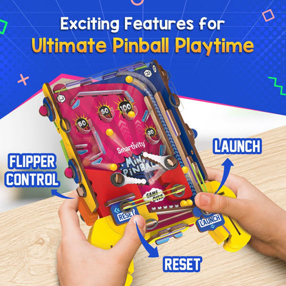 Smartivity Mini Pinball for Kids Ages 6 to 12 Years | Build Your Own - Hand Held Pinball I Birthday Gift for Smart Kids | DIY STEM Toy for Boys & Girls 6,7,8,9,10,11,12 Years Old
