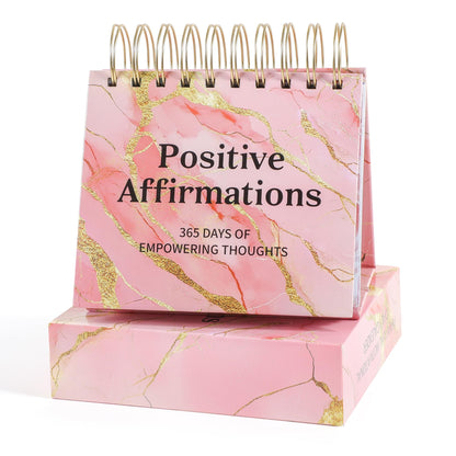 Daily Flip Calendar with Inspirational Quotes - Motivational Perpetual Calendar Desk Office Home Decor for Women, Gifts Desk Accessories for Girls Positive Affirmations