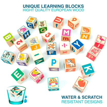 QUOKKA Wooden Blocks & Puzzles for Toddlers