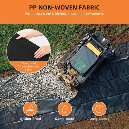 PioneerWorks Geotextile Landscape, 3ft x 300ft & 6oz Geotextile Fabric, PP Drainage 350N Tensile Strength & 440N Load Capacity, for Driveway & Road Stabilizationr, Erosion Control, French Drains