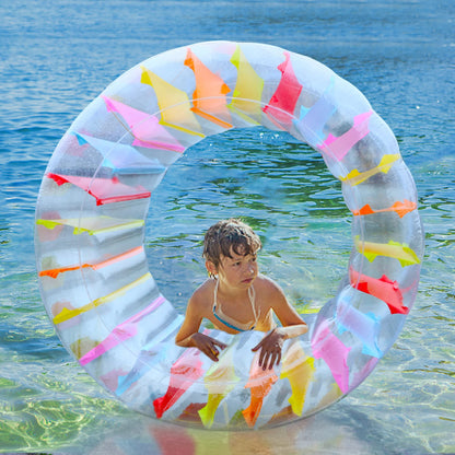 Joliyoou Water Wheel Pool Float, 47" Inflatable Roller Float for Kids, Giant Colorful Pool Toy for Children Swimming Pools, Lakes, Beaches, Lawns, Summer Parties Fun