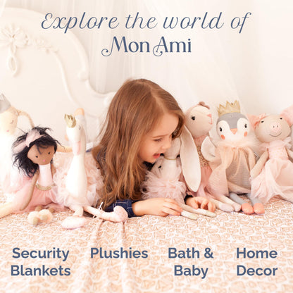 MON AMI Stuffed Birthday Cake Plush Toy | 11-Inch Pretend Play Plush Dessert | Soft Adorable Party Cake for Toddlers & Kids Nursery Décor