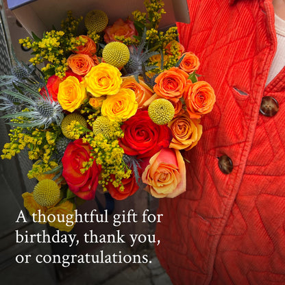 UrbanStems – Double The Firecracker Bouquet (No Vase) – Fresh Flowers for Delivery – Gift for Birthday, Thank You, Congratulations, Anniversary