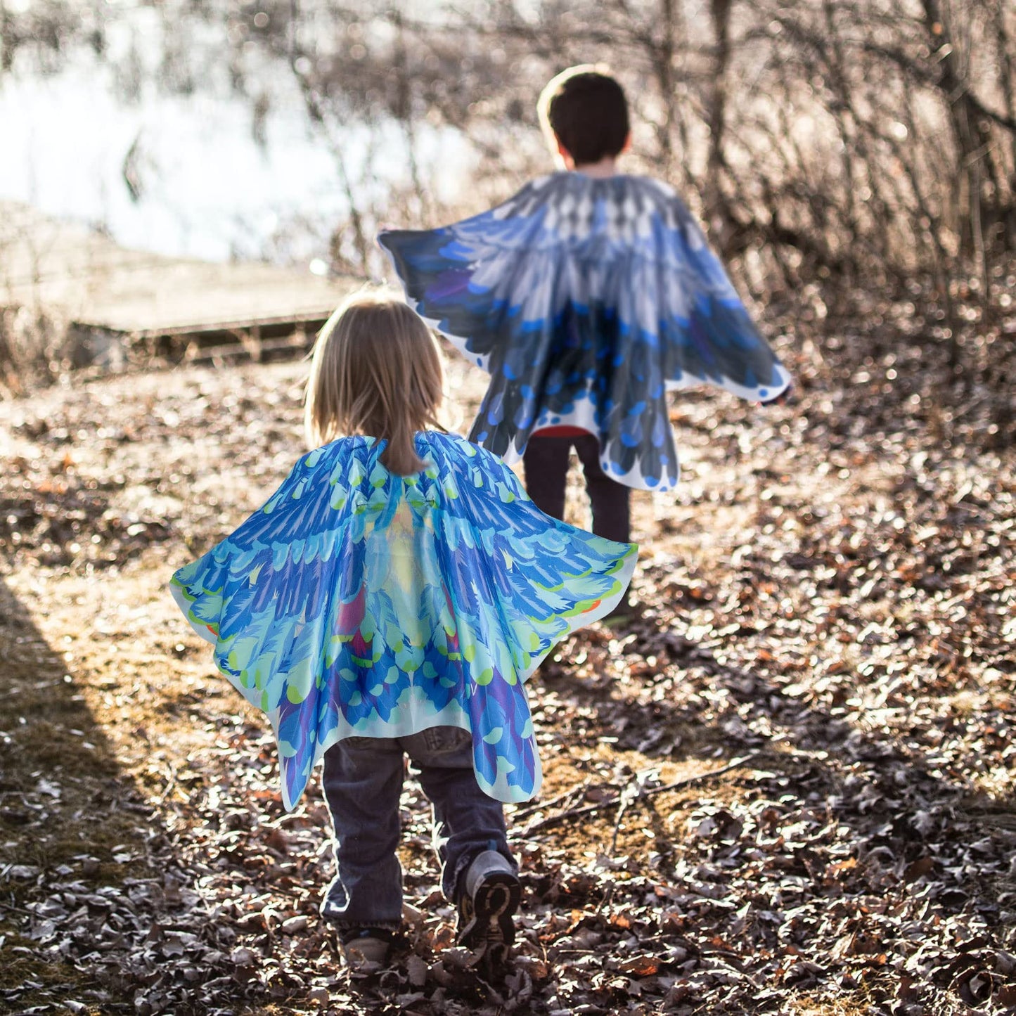 Creatoy Bird-Wings-Costume Kids Dress Up Wings for Play Boys Girls Eagle Owl Parrot Hawk Pretend Play Bird Party Supplies Halloween Favors