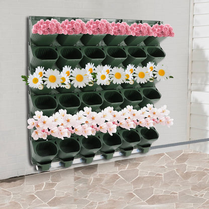 Mlonausz 6 Row 36 Planter Wall Mounted Garden Planter Vertical Garden Self-Watering