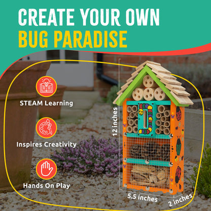 SparkJump Premium Bug Hotel Kit and Picnic Table Feeder for Squirrels