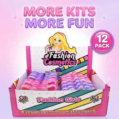 Kids Makeup Kit for Girls – Real Washable Play Cosmetic Set Palette Case, Non-Toxic Pretend Makeup Toys, Perfect Party Favors & Gifts (Palette (12 Pack))
