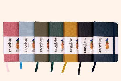 ANECDOTE. Small Journal Notebook for Men & Women, 192 Pages | Thick 80 GSM Lined Paper| Hardcover (5.5"x3.5" Pocket Size) | Daily Journaling Diary for Work, Travel, School & Office Use (Black)