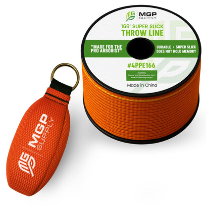 MGP SUPPLY Arborist Throw Line Kit | 11oz Throw Weight & 166ft Rope | Ultra Slick 100% Polyester Rope | Arborist Equipment For Tree Climbing