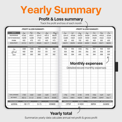 WEMATE Accounting Ledger Book with Lock, Accounting Log, Tracking Income & Expenses Deposits, Expense Tracker Notebook for Small Business Bookkeeping & Personal Use A5 Blue 8.5x5.3"