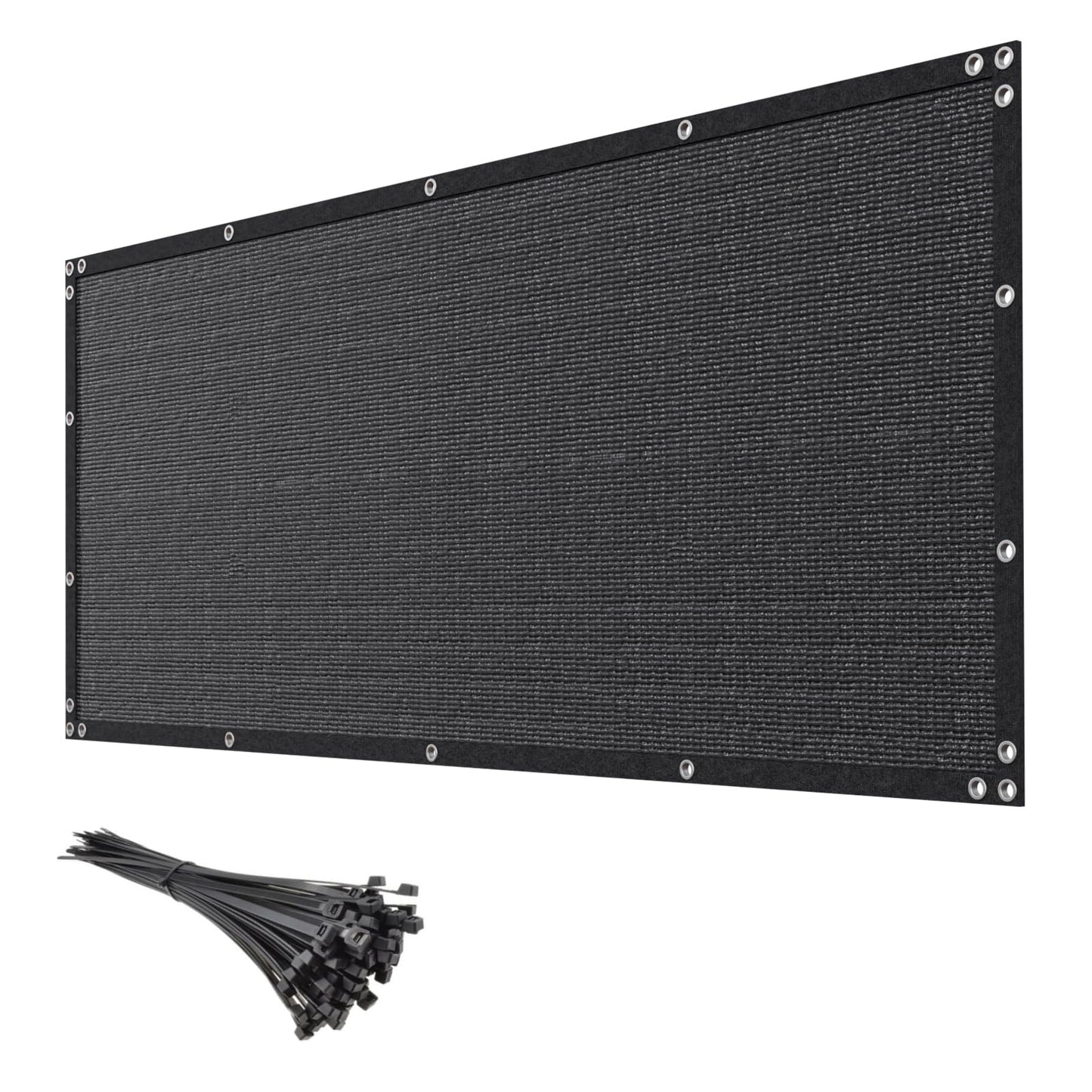 6' x 50' Black Privacy Screen Fence Heavy Duty Fencing Mesh Shade Net Cover for Outdoor Panel Garden Backyard Porch Patio Balcony LSYY