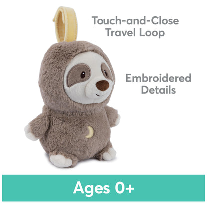 GUND Baby Lil’ Luvs On The Go Sloth Soother for Babies and Newborns, Plush Sloth Stuffed Animal Sound Toy, Brown/Cream, 6”