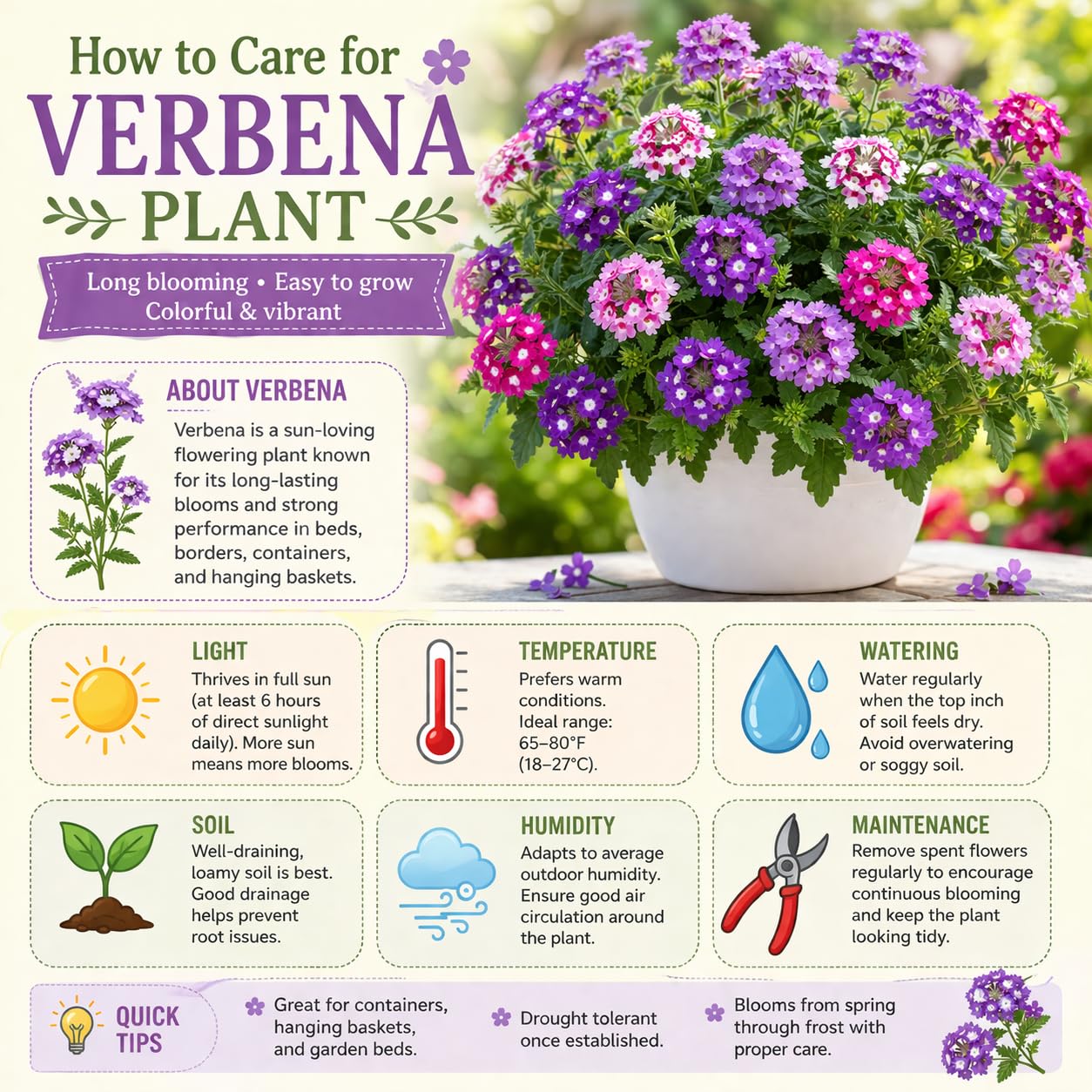 2 Dark Purple Verbena Live Plants, Trailing Verbena Plants for Planting Outdoor, Perennial Ground Cover Flowers 4-7 Inches