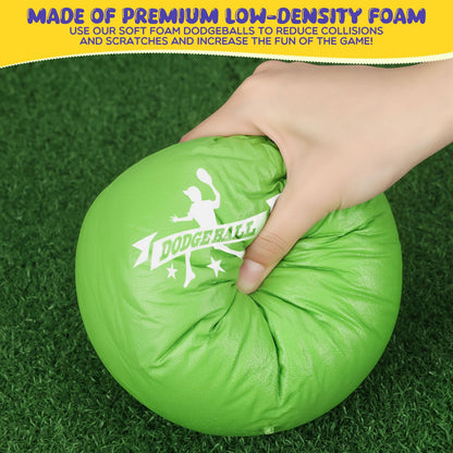 Jerify 24 Pcs Foam Dodgeball Set 5 Inch Soft Skin Playground Dodgeballs Bulk, Low Density Foam for Non Sting Dodgeball Sports Equipment for Kids and Adults