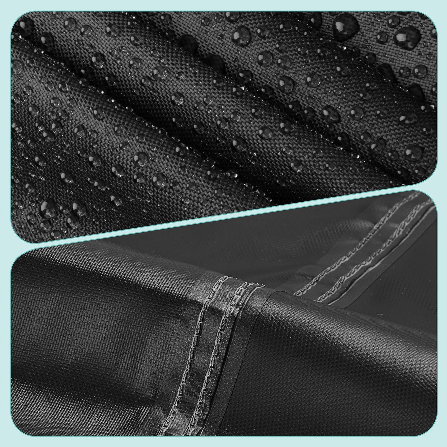 Letsteel 2 Pack Outdoor Chair Covers Waterproof, 600D Waterproof Recliner Chair Covers, Patio Chair Covers for Outdoor Recliner Chair with 2 Handle & Zipper, Black