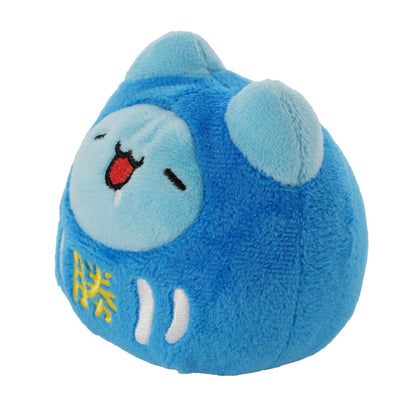 bugcatcapoo Lucky Daruma Wobble Doll 3.5", Officially Licensed, Blue Victory Design, Cute Tumbler Toy, Soft Stuffed Animal Roly-Poly, Kawaii Anime Decor, Gift for Birthday Christmas, Desktop Mascot