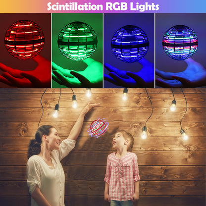 Flying Orb Ball Toy, 2024 Upgraded Boomerang Hover Ball Fidget Spinner for Kids, Hand Drone Orbit, Cool Toys Gift for 6 7 8 9 10+ Year Old Boys Girls Teens Outdoor Toys(Red)