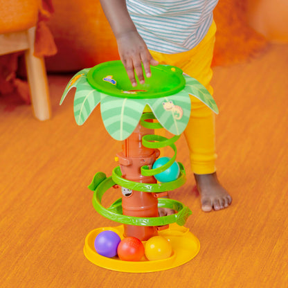 Bright Starts Tropical Twirl Ball Play Toy with Lights & Music, 5 Balls Included, Unisex, 6 Months+