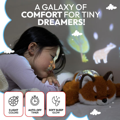 Sound Sleepers Fox – Stuffed Animal Night Light & Baby Night Light Projector with Soothing Music | Plush Toddler Night Light Projector, Sound Machine & Nursery Star Projector