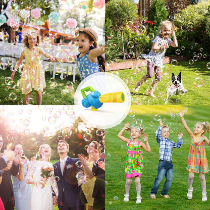 Duckura Bubble Leaf Blower, Outdoor Bubble Machine for Toddlers 1-3, Kids Bubble Gun Blower with 3 Bubble Solution, Summer Outside Yard Toy, Easter Party Favor Birthday Gift for Age 2 3 4 Boy
