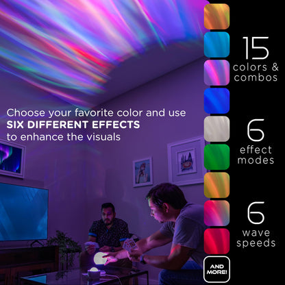 Enbrighten Aurora Crystal-Ball Galaxy Projector – Space, Nebula & Star Night Light with Northern Lights Effect – Tabletop Light for Bedroom, Playroom, Game Room & Parties (76044)