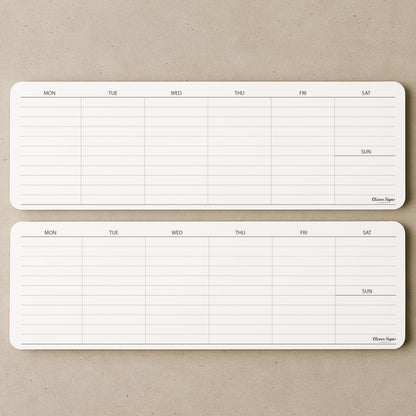 Weekly Planner Pad, Weekly To Do List Notepad, Tear Off Undated Weekly Planner Notepad, 2 Pack, 50 Sheet Each, 4,2" X 11,7", Premium Thick Paper with Cardboard Back Support, Weekly Desk Planner by CLEVER SIGNS