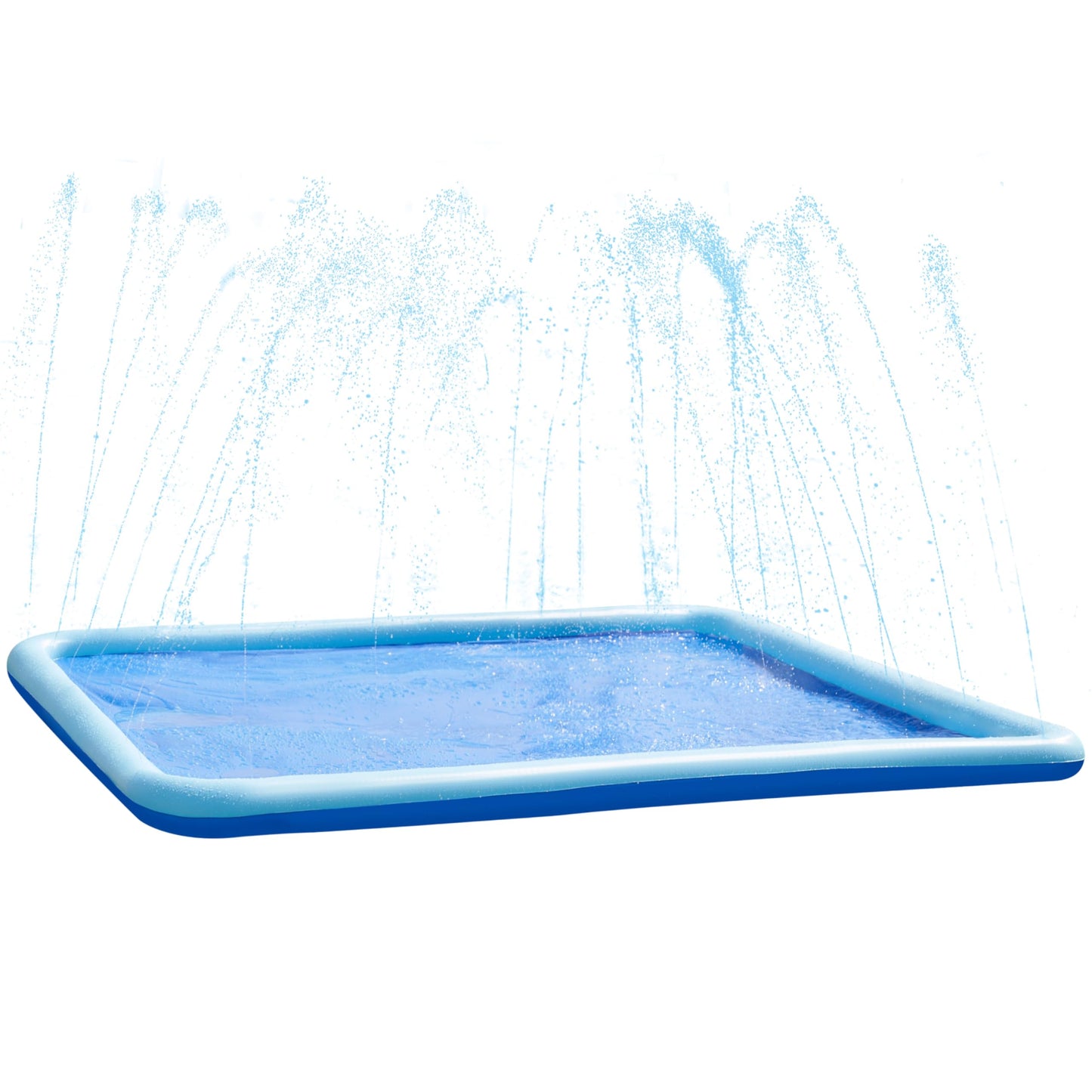 SLOOSH 120" Non-Slip Splash Pad Sprinkler - Summer Water Toys Sprinkler Mat for Kids Toddlers Dogs, Outdoor Backyard Pool Party Decor Outside Water Games Fountain Wading Baby Pool Boys Girls Gifts