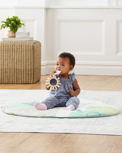 Skip Hop Tummy Time Mat, 3-in-1 Activity Baby Play Gym, Age 0-2y, Garden Oasis, Green Multi