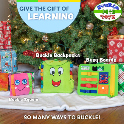 Buckle Toys - Bentley Caterpillar - Travel with Toddler Must Have Activity Toy - Fine Motor Skill Development - Counting and Color Recognition Stuffed Animal