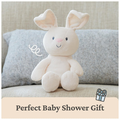GUND Baby Peek-a-Boo Flora Bunny Plush, Bunny Rabbit Stuffed Animal, Baby Toy for Ages 0 and Up, Cream, 7" (Batteries Not Required)