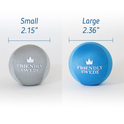 The Friendly Swede Stress Balls for Adults — 4 Pack of Squeeze Balls for Grip Strength Training, Stress Relief & Hand Therapy - Hand Exercise for Grip Strength with 2 Resistance Levels