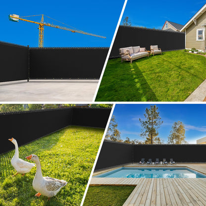 Patiobay 4X50FT Privacy Screen Fence, Heavy Duty Fencing Shade Cover, 170GSM 90% Blockage Mesh Shade Net for Wall Garden Yard Backyard (4 ft X 50 ft, Black)