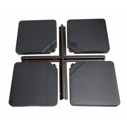 FLAME&SHADE 256lb 4 Pieces Base Stand Weight Set for Outdoor Patio Cantilever Offset Umbrella, Black