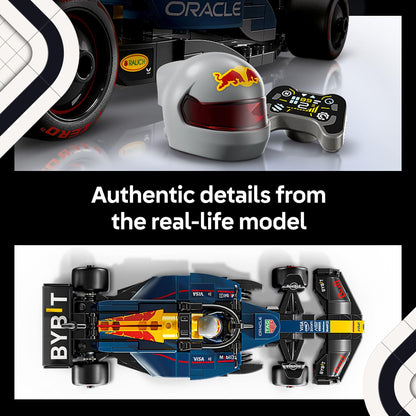 LEGO Speed Champions Oracle Red Bull Racing RB20 F1 Race Car Model Kits - Building Set for Adults, Ages 18+ with Realistic Features - Red Bull F1 DIY Crafts for Display - Gift Idea for Fans - 77243