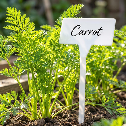 KINGLAKE GARDEN Outdoor Plastic Plant Labels 50 Pack 11.8 inch Outdoor Waterproof Sturdy Nursery Garden Markers, Plant Markers for Herbs, Flowers, Vegetable, Plant (50 Pack)