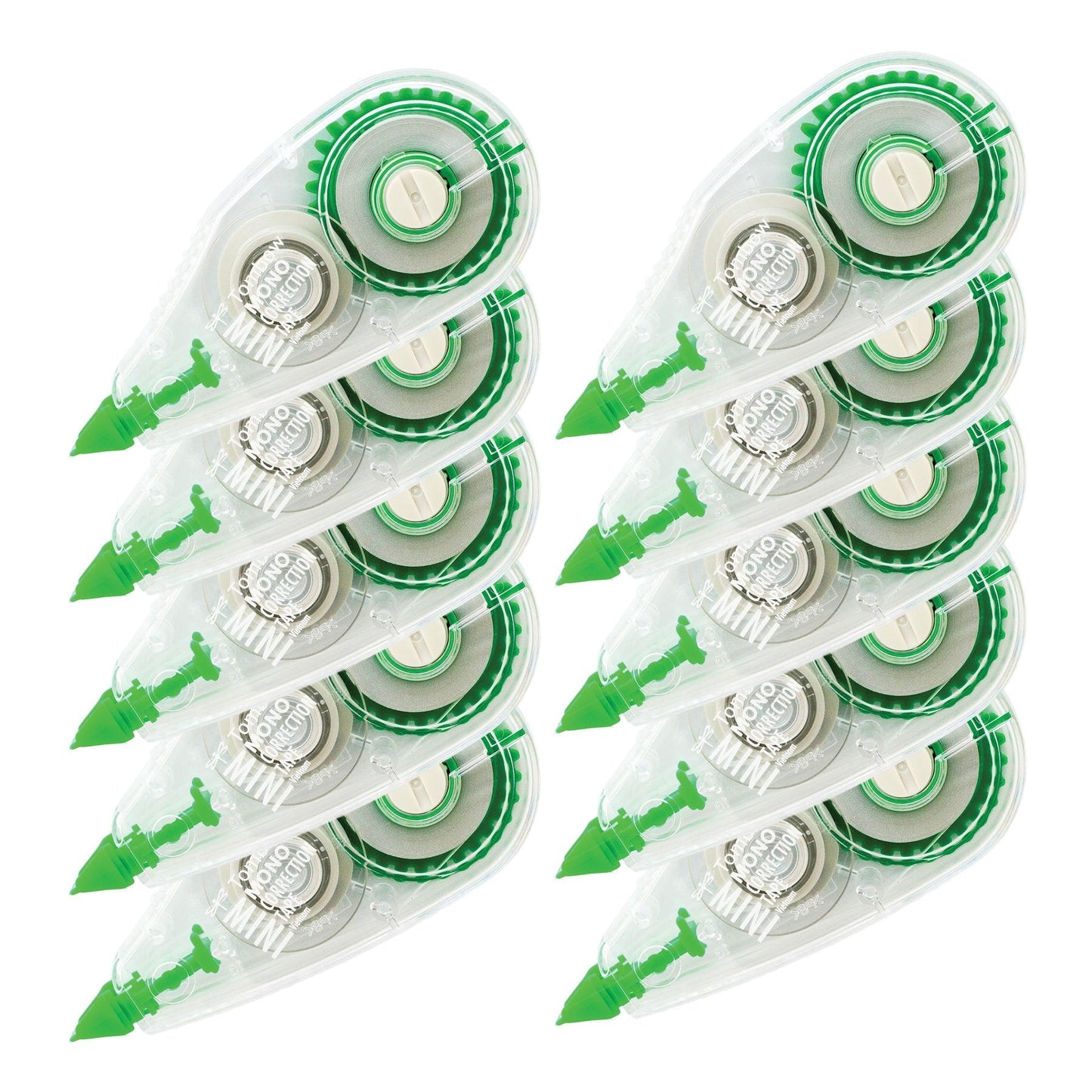 Tombow 68722 MONO Mini Correction Tape Easy to Use Applicator for Instant Corrections,Clear, 10-Pack