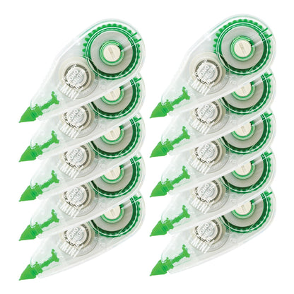 Tombow 68722 MONO Mini Correction Tape Easy to Use Applicator for Instant Corrections,Clear, 10-Pack