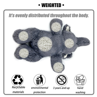YOUBLEK 16" | 2 Pounds Gray Elephant Weighted Stuffed Animals,Sensory Comfort Plush Throw Pillow Toy,Kawaii Plushies Hugging Toy Gifts for Kids & Adults (Elephant, 16 inch 2 Pounds)