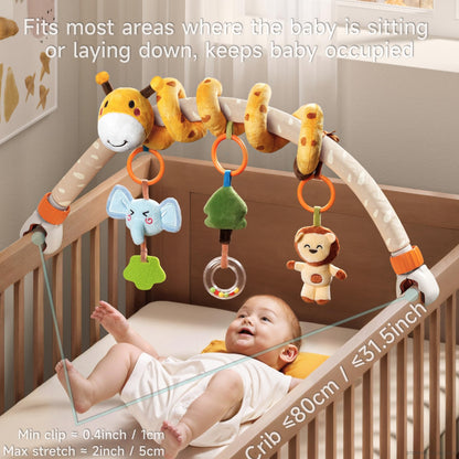TUMAMA Baby Stroller Arch Toy,Portable Baby Mobile for Bassinet,Car Seat Crib Accessories Travel Activity Arch for Babies Infants 0-12 Months