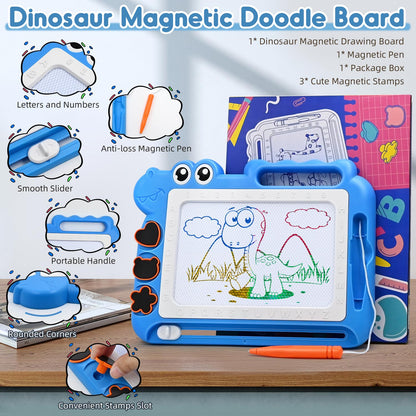 AiTuiTui Magnetic Drawing Board Toddler Toys Gift for Girls Boys, Color Sketch Writing Scribble Doodle Pad Travel Games, Educational Learning Kids Toys for Birthday or Easter (Blue)